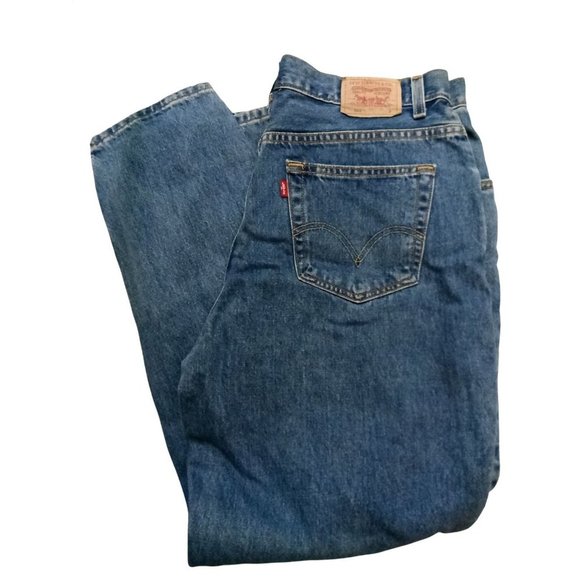 Levi's 505 Women's Jeans Classic Relaxed Fit Tapered Legs Jeans Size 16 S Misses - Picture 2 of 7